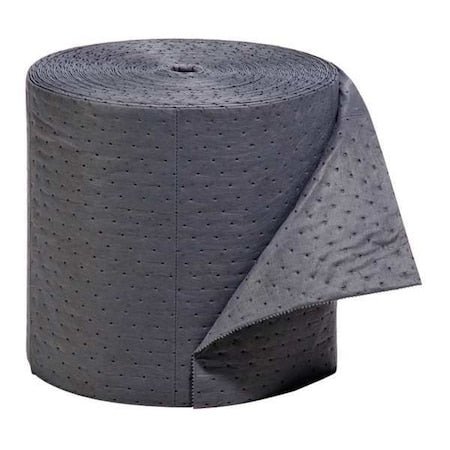 Sorbent Roll, 18 gal, 16 in x 150 ft, Universal, Gray, Polypropylene