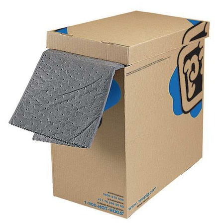 Sorbent Roll, 13 gal, 30 in x 50 ft, Universal, Gray, Polypropylene
