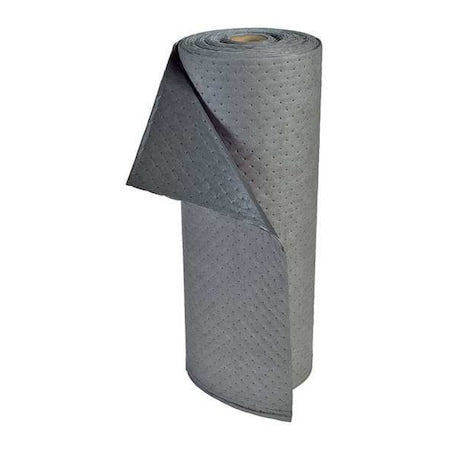 Sorbent Roll, 20 gal, 31 in x 75 ft, Universal, Gray, Polypropylene