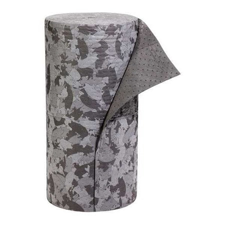 Sorbent Roll, 47 gal, 32 in x 150 ft, Universal, Gray, Polypropylene