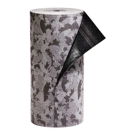 Sorbent Roll, 40 gal, 31 in x 150 ft, Universal, Gray, Polypropylene