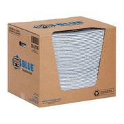 Sorbent Pad, 17 gal, 15 in x 19 in, Universal, Blue, Fibers