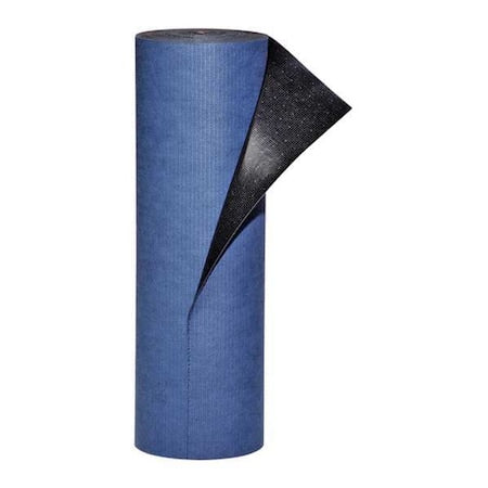 Sorbent Pad, 10 gal, 32 in x 100 ft, Universal, Blue, Polyester, Polypropylene