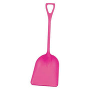 Hygienic Square Point Shovel, Polypropylene Blade, 28 in L, Pink Polypropylene Handle