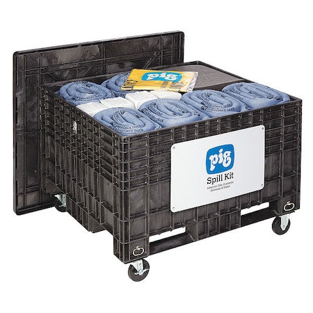 Spill Kit, 143 gal Volume Absorbed per Kit, Not Applicable Capacity, Chest, Black, 501