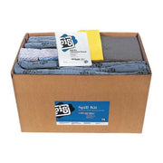 Spill Kit Refill, 76 gal Volume Absorbed per Kit, Not Applicable Capacity, Box, Blue/Gray, 167