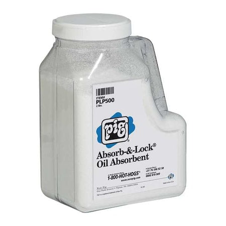 Granular Sorbent, 8 gal Absorbed per Package, 11 lb Box, Blend of Co-Polymers, Not Scented, White