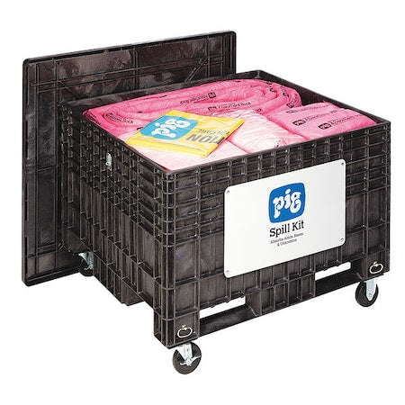 Spill Kit, 108 gal Volume Absorbed per Kit, Not Applicable Capacity, Chest, Black, 200