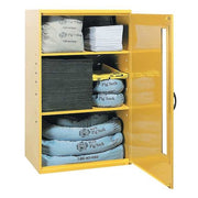 Spill Kit, 17 gal Volume Absorbed per Kit, Not Applicable Capacity, Wall Cabinet, Yellow, 162