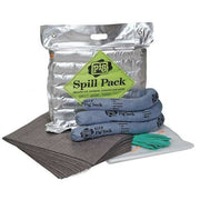 Spill Kit, 4 gal Volume Absorbed per Kit, Bag, Silver, 25