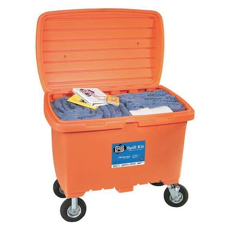 Spill Kit, 76 gal Volume Absorbed per Kit, Not Applicable Capacity, Chest, Orange, 330