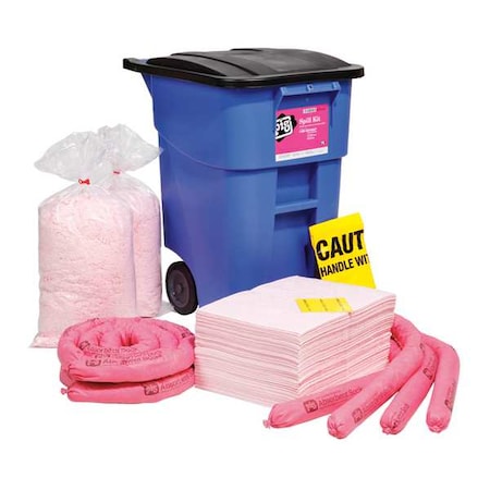 Spill Kit, 34 gal Volume Absorbed per Kit, Not Applicable Capacity, Can, Blue, 91