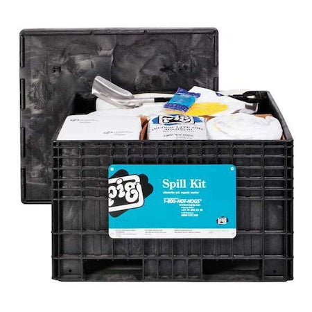 Spill Kit, 119 gal Volume Absorbed per Kit, 261 13/16 gal Capacity, Chest, Black, 250
