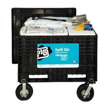 Spill Kit, 119 gal Volume Absorbed per Kit, 261 13/16 gal Capacity, Chest, Black, 250