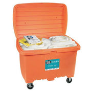 Spill Kit, 74 gal Volume Absorbed per Kit, 112 3/16 gal Capacity, Chest, Orange, 139