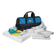 Spill Kit, 7 gal Volume Absorbed per Kit, Bag, Black/Blue, 28