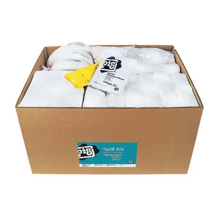 Spill Kit Refill, 127 gal Volume Absorbed per Kit, Not Applicable Capacity, Box, White, 215