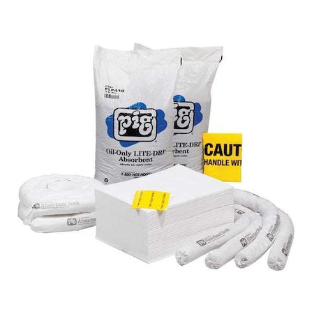 Spill Kit Refill, 40 gal Volume Absorbed per Kit, Not Applicable Capacity, Box, White, 90