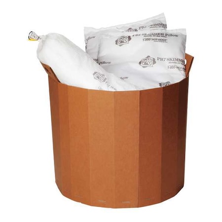 Spill Kit Refill, 26 gal Volume Absorbed per Kit, Not Applicable Capacity, Box, White, 4