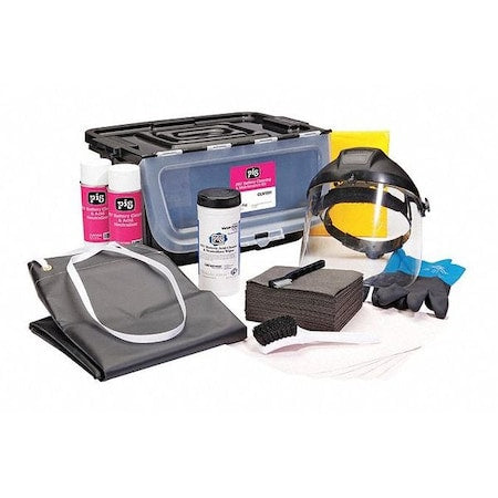 Spill Kit, 16 oz Volume Absorbed per Kit, Not Applicable Capacity, Box, Black, 59