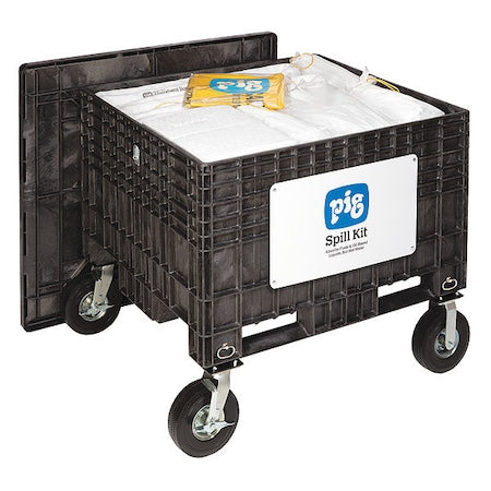 Spill Kit, 127 gal Volume Absorbed per Kit, Chest, Black, 216
