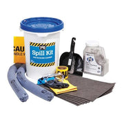 Spill Kit, 4 gal Volume Absorbed per Kit, 6 1/2 gal Capacity, Bucket, Black, 25