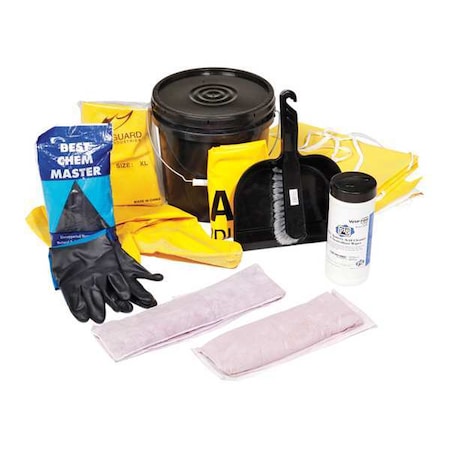 Spill Kit Refill, 5 gal Volume Absorbed per Kit, Not Applicable Capacity, Box, Black, 17