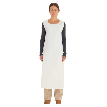 Apron, Vinyl, White, 44 in, Universal