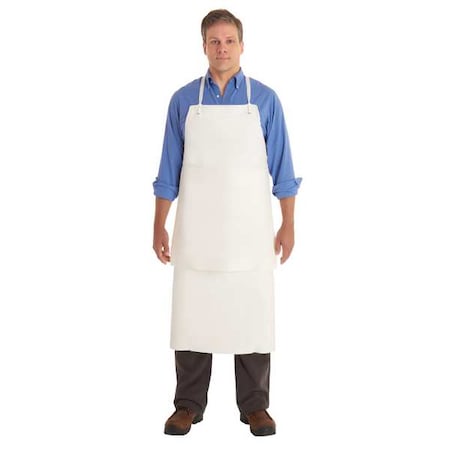 Apron, Vinyl, White, 44 in, Universal