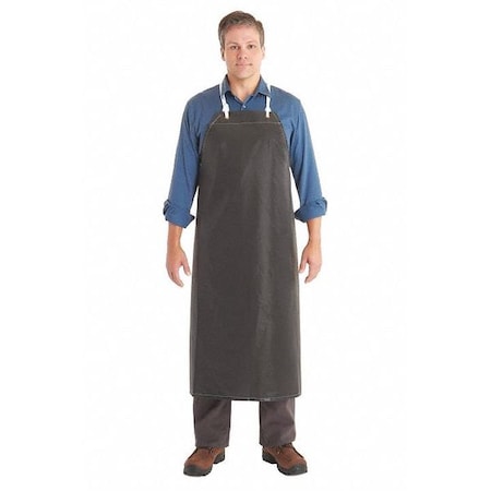 Bib Apron, Neoprene, Black, 45 in, L