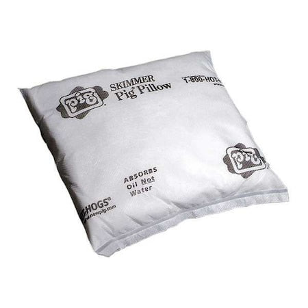 Sorbent Pillow, 5 gal, 12 in x 12 in, Oil, White, 10 PK