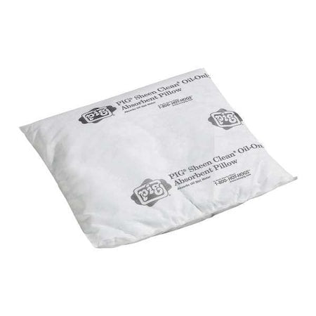 Sorbent Pillow, 10 gal, 16 in x 17 in, Oil, White, 10 PK