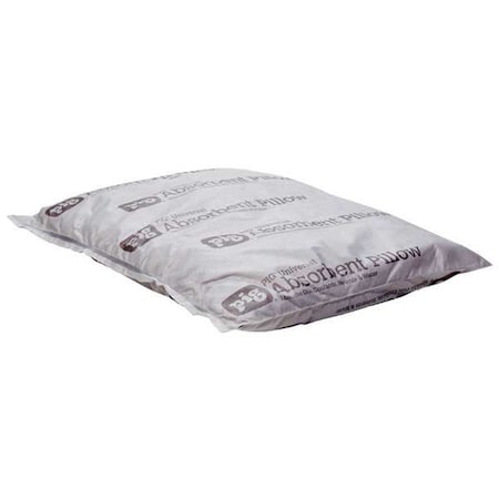 Sorbent Pillow, 20 gal, 10 in x 10 in, Universal, Gray, 40 PK