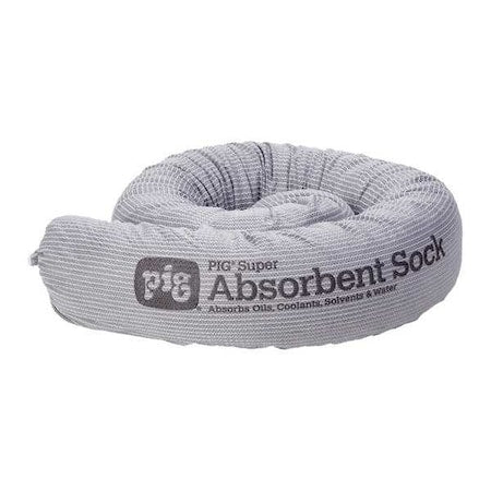 Sorbent Sock, 24 gal, 3 1/4 in x 42 in, Universal, Gray, 24 PK