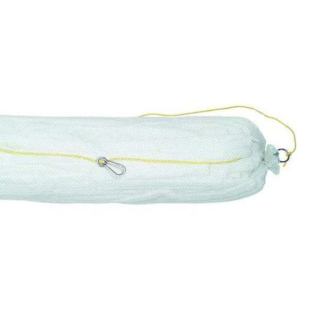 Sorbent Boom, 48 gal, 8 in x 10 ft, Oil, White, 4 PK