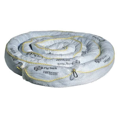 Sorbent Boom, 24 gal, 5 in x 20 ft, Oil, White, 2 PK