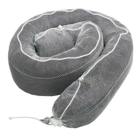Sorbent Boom, 48 gal, 8 in x 20 ft, Oil, Black, White, 2 PK