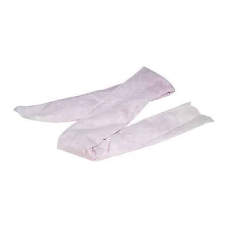 Sorbent Sock, 1 gal, 2 in x 48 in, Acids, Pink, 4 PK