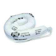Sorbent Sock, 10 gal, 3 in x 48 in, Oil, White, 10 PK