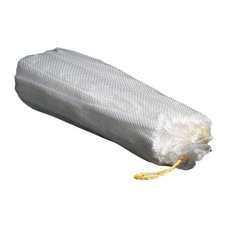 Sorbent Sock, 10 gal, 5 in x 18 in, Oil, White, 12 PK