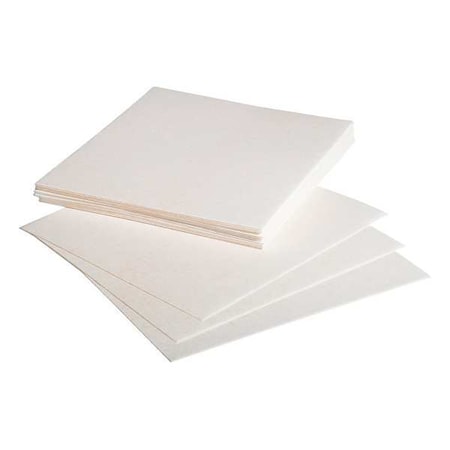 Sorbent Pad, 1 gal, 11 in x 12 in, Bases, White, 25 PK