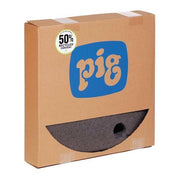 Sorbent Pad, 7 gal, 22 in Dia., Universal, Gray, Polypropylene
