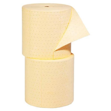 Sorbent Roll, 40 gal, 15 in x 150 ft, Universal, Yellow, Polypropylene