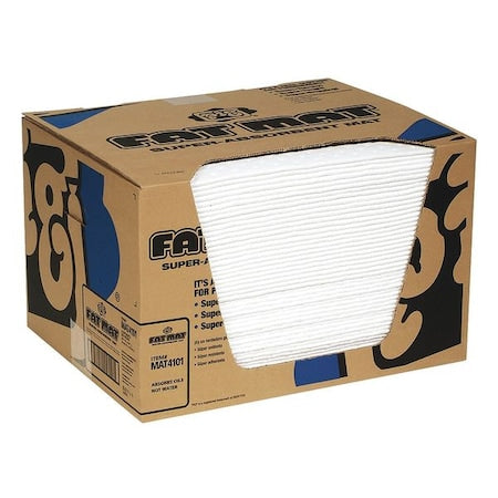 Sorbent Pad, 22 gal, 16 in x 20 in, Oil, White, Polypropylene