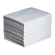 Sorbent Pad, 22 gal, 15 in x 20 in, Oil, White, Polypropylene