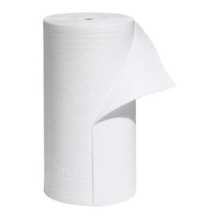 Sorbent Roll, 42 gal, 30 in x 200 ft, Oil, White, Polypropylene