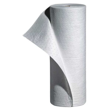 Sorbent Roll, 20 gal, 30 in x 150 ft, Oil, White, Polypropylene