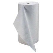 Sorbent Roll, 40 gal, 30 in x 150 ft, Oil, White, Polypropylene
