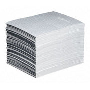 Sorbent Pad, 22 gal, 15 in x 20 in, Oil, White, Polypropylene
