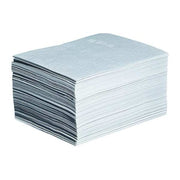 Sorbent Pad, 22 gal, 15 in x 20 in, Oil, White, 200 PK